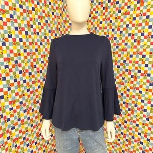 Crown & Ivy purple top with flared sleeves